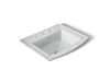 KOHLER K-2356-8 Archer 22-3/4" rectangular drop-in bathroom sink, ice grey