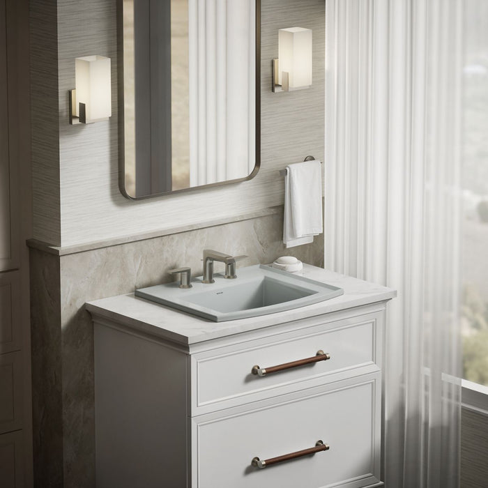 KOHLER K-2356-8 Archer 22-3/4" rectangular drop-in bathroom sink, ice grey - view 4