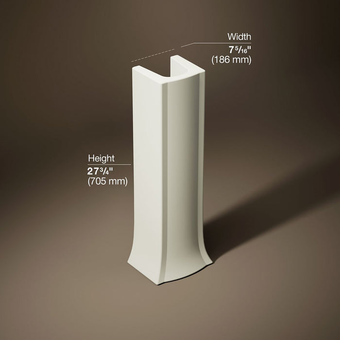 KOHLER K-2357 Archer Pedestal only, biscuit - view 3