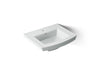 KOHLER K-2358-1 Archer 24" rectangular pedestal bathroom sink, ice grey