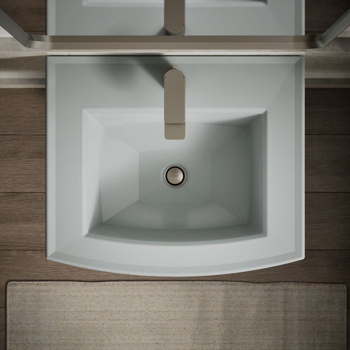 KOHLER K-2358-1 Archer 24" rectangular pedestal bathroom sink, ice grey - view 5