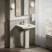 KOHLER K-2358-4 Archer 24" rectangular pedestal bathroom sink, biscuit - view 4