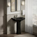 KOHLER K-2358-4 Archer 24" rectangular pedestal bathroom sink, black black - view 4