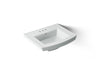 KOHLER K-2358-4 Archer 24" rectangular pedestal bathroom sink, ice grey