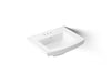KOHLER K-2358-4 Archer 24" rectangular pedestal bathroom sink, white