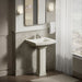 KOHLER K-2358-8 Archer 24" rectangular pedestal bathroom sink, biscuit - view 4
