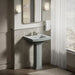 KOHLER K-2358-8 Archer 24" rectangular pedestal bathroom sink, ice grey - view 4