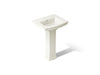 KOHLER K-2359-1 Archer 24" Rectangular Pedestal Bathroom Sink, Biscuit - 3/4 view of product