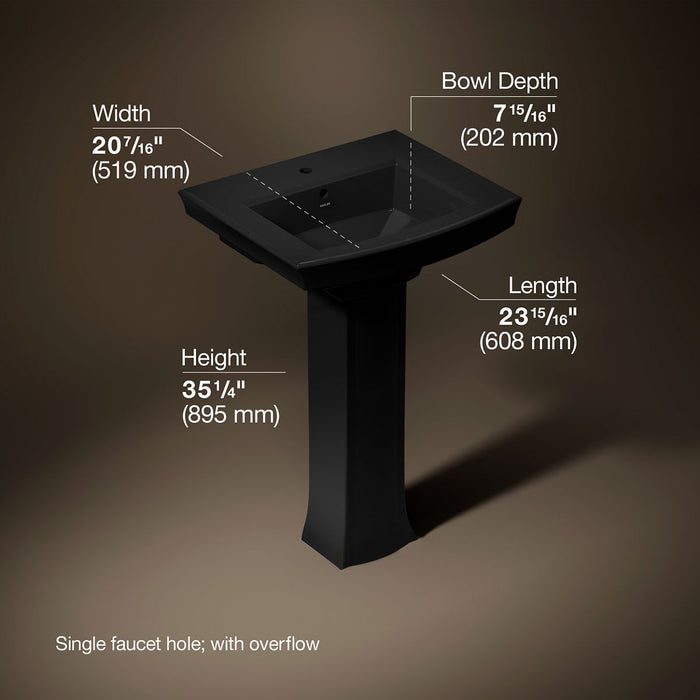 3/4 view of product with dimensions