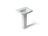 KOHLER K-2359-1 Archer 24" Rectangular Pedestal Bathroom Sink, Ice Grey - 3/4 view of product
