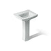 KOHLER K-2359-1 Archer 24" Rectangular Pedestal Bathroom Sink, Ice Grey - 3/4 view of product