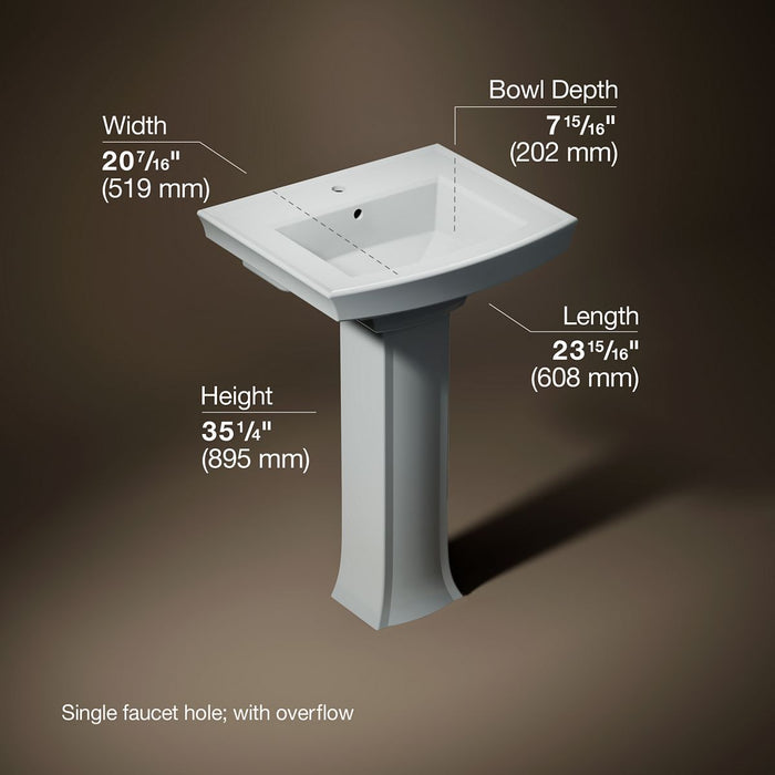 3/4 view of product with dimensions