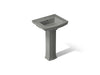 KOHLER K-2359-1 Archer 24" Rectangular Pedestal Bathroom Sink, Thunder Grey - 3/4 view of product