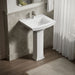 KOHLER K-2359-1 Archer 24" Rectangular Pedestal Bathroom Sink, White - image focused on single product story