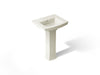 KOHLER K-2359-4 Archer 24" Rectangular Pedestal Bathroom Sink, Biscuit - 3/4 view of product