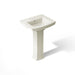 KOHLER K-2359-4 Archer 24" Rectangular Pedestal Bathroom Sink, Biscuit - 3/4 view of product