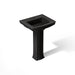 KOHLER K-2359-4 Archer 24" Rectangular Pedestal Bathroom Sink, Black Black - 3/4 view of product