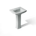 KOHLER K-2359-4 Archer 24" Rectangular Pedestal Bathroom Sink, Ice Grey - 3/4 view of product