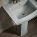 KOHLER K-2359-4 Archer 24" Rectangular Pedestal Bathroom Sink, Ice Grey - Shows close up detail of product in room