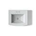 KOHLER K-2359-4 Archer 24" Rectangular Pedestal Bathroom Sink, Ice Grey - top view of product