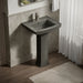 KOHLER K-2359-4 Archer 24" Rectangular Pedestal Bathroom Sink, Thunder Grey - image focused on single product story