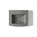 KOHLER K-2359-4 Archer 24" Rectangular Pedestal Bathroom Sink, Thunder Grey - top view of product