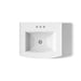 KOHLER K-2359-4 Archer 24" Rectangular Pedestal Bathroom Sink, White - top view of product