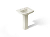 KOHLER K-2359-8 Archer 24" Rectangular Pedestal Bathroom Sink, Biscuit - 3/4 view of product