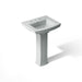 KOHLER K-2359-8 Archer 24" Rectangular Pedestal Bathroom Sink, Ice Grey - 3/4 view of product