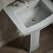 KOHLER K-2359-8 Archer 24" Rectangular Pedestal Bathroom Sink, Ice Grey - Shows close up detail of product in room