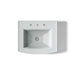 KOHLER K-2359-8 Archer 24" Rectangular Pedestal Bathroom Sink, Ice Grey - top view of product