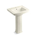 KOHLER K-2359-1 Archer 24" rectangular pedestal bathroom sink, biscuit