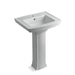 KOHLER K-2359-1 Archer 24" rectangular pedestal bathroom sink, ice grey