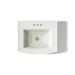 KOHLER K-2359-4 Archer 24" rectangular pedestal bathroom sink, dune - view 3