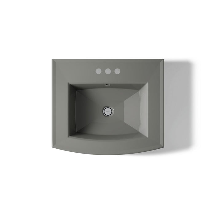 KOHLER K-2359-4 Archer 24" rectangular pedestal bathroom sink