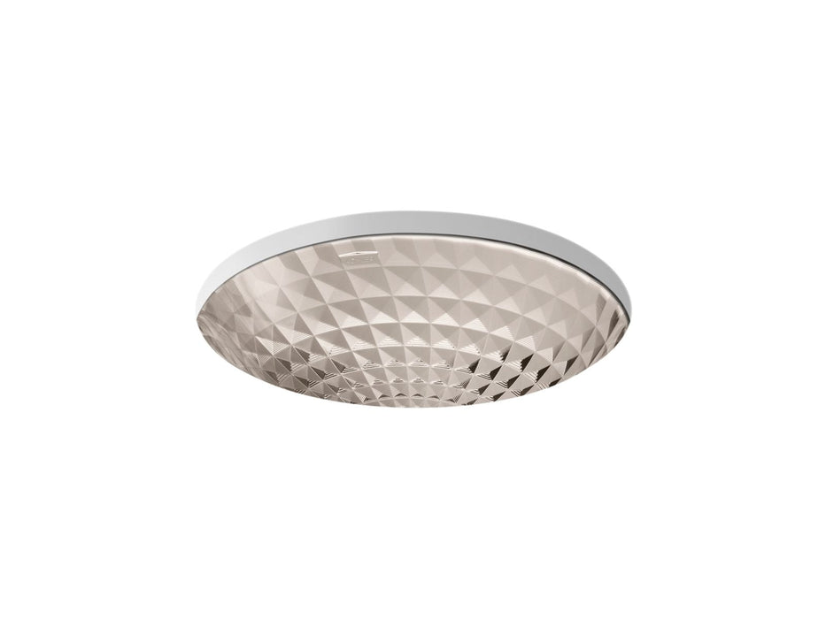 KOHLER K-2361 Kallos 16" round undermount bathroom sink, no overflow, translucent doe