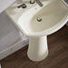 KOHLER K-2362-8 Cimarron 22-3/4" Rectangular Pedestal Bathroom Sink, Biscuit - Shows close up detail of product in room