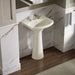 KOHLER K-2362-8 Cimarron 22-3/4" Rectangular Pedestal Bathroom Sink, Biscuit - image focused on single product story