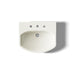 KOHLER K-2362-8 Cimarron 22-3/4" Rectangular Pedestal Bathroom Sink, Biscuit - top view of product
