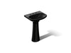 KOHLER K-2362-8 Cimarron 22-3/4" Rectangular Pedestal Bathroom Sink, Black Black - 3/4 view of product