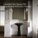 Up to 2 walls & multiple product categories visible, 1-point perspective