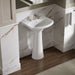 KOHLER K-2362-8 Cimarron 22-3/4" Rectangular Pedestal Bathroom Sink, White - image focused on single product story