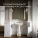 KOHLER K-2362-1 Cimarron 22-3/4" rectangular pedestal bathroom sink, biscuit - view 4
