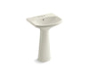 KOHLER K-2362-4 Cimarron Pedestal Sink Combination with 4" Centerset, biscuit
