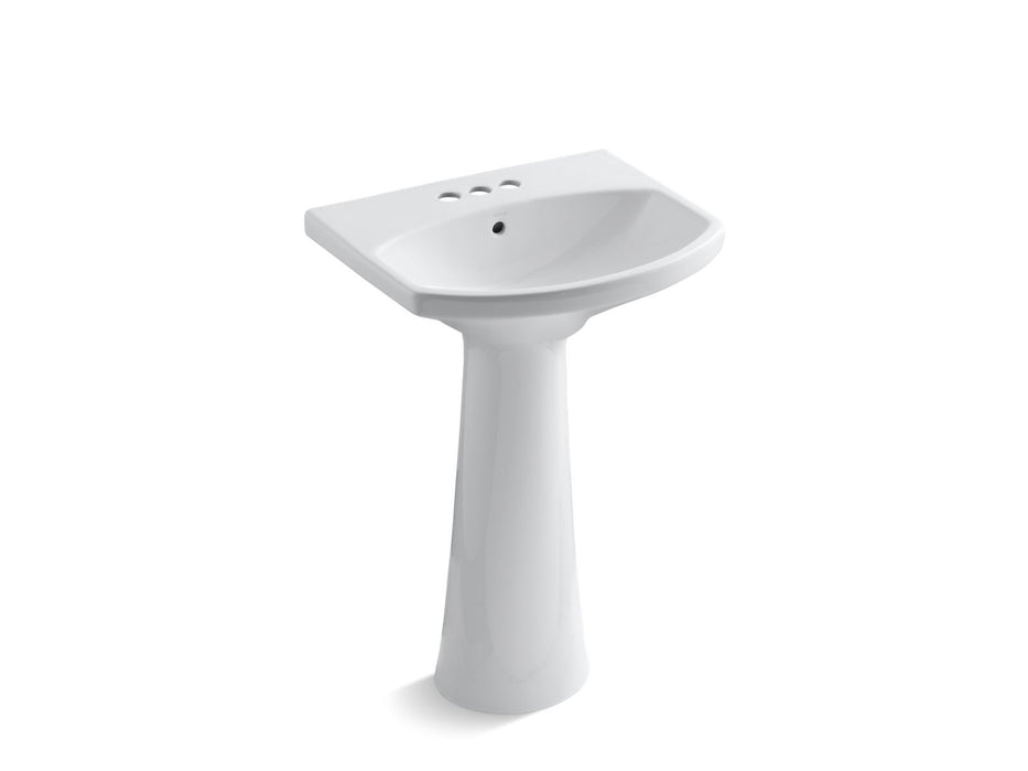 KOHLER K-2362-4 Cimarron Pedestal Sink Combination with 4" Centerset, white
