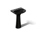KOHLER K-2362-8 Cimarron 22-3/4" rectangular pedestal bathroom sink, black black