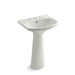 KOHLER K-2362-8 Cimarron 22-3/4" rectangular pedestal bathroom sink, dune