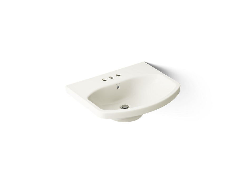 KOHLER K-2363-4 Cimarron 22-3/4" rectangular pedestal bathroom sink, biscuit