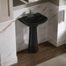 KOHLER K-2363-4 Cimarron 22-3/4" rectangular pedestal bathroom sink, black black - view 2