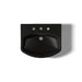 KOHLER K-2363-8 Cimarron 22-3/4" rectangular pedestal bathroom sink, black black - view 3